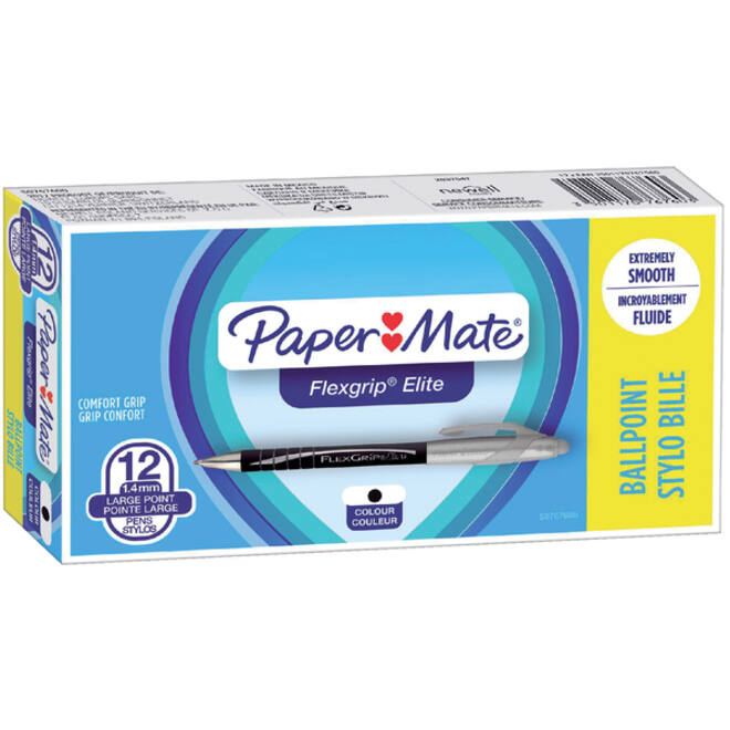 Balpen Paper Mate Flexgrip Elite breed zwart