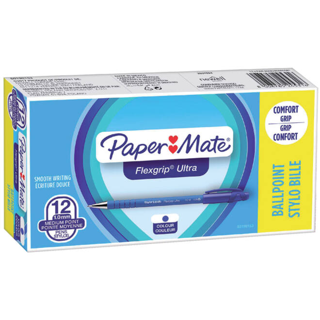 Balpen Paper Mate Flexgrip Ultra stick medium blauw
