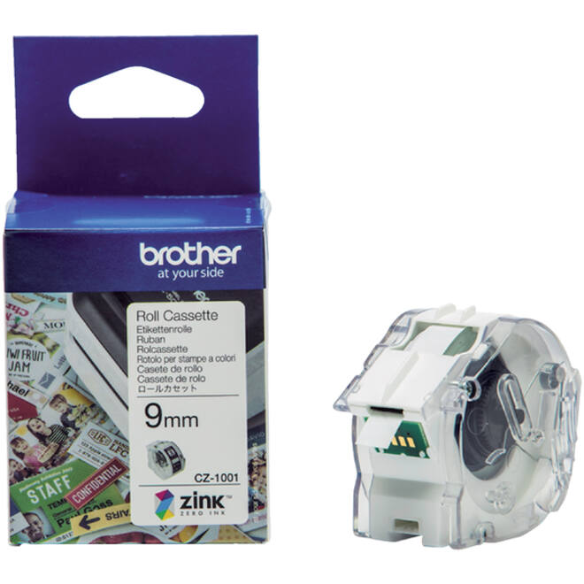 Etiket Brother CZ-1001 9mmX5m kleur opdruk