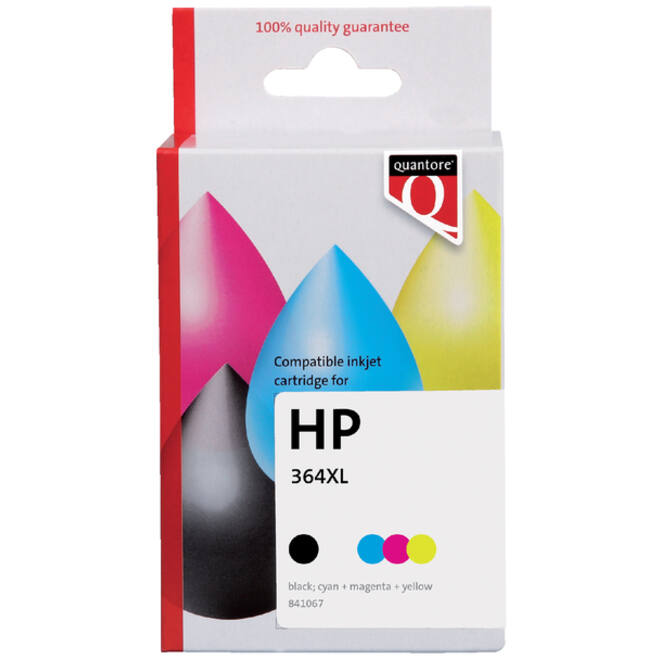 Inktcartridge Quantore alternatief tbv HP N9J74AE 364XL zwart + 3 kleuren