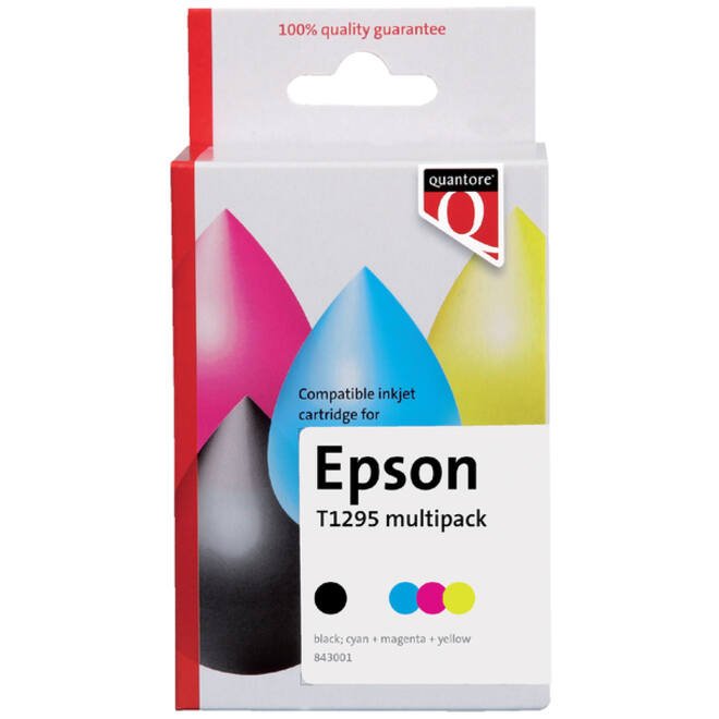 Inktcartridge Quantore alternatief tbv Epson T129545 zwart + 3 kleuren