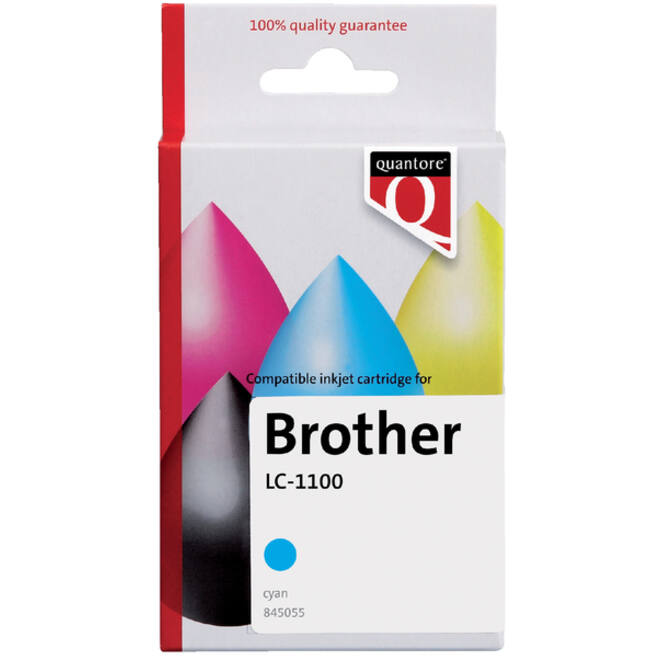 Inktcartridge Quantore alternatief tbv Brother LC-1100 blauw