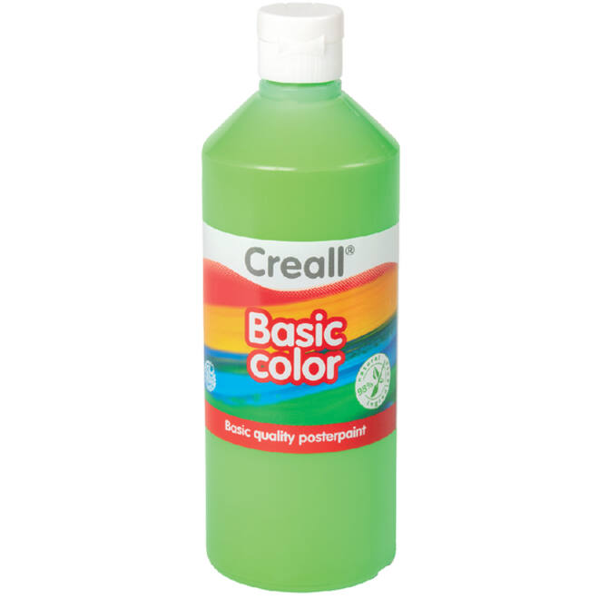 Plakkaatverf Creall basic lichtgroen 500ml