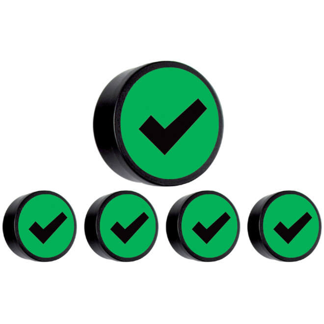 Magneet check 35mm groen
