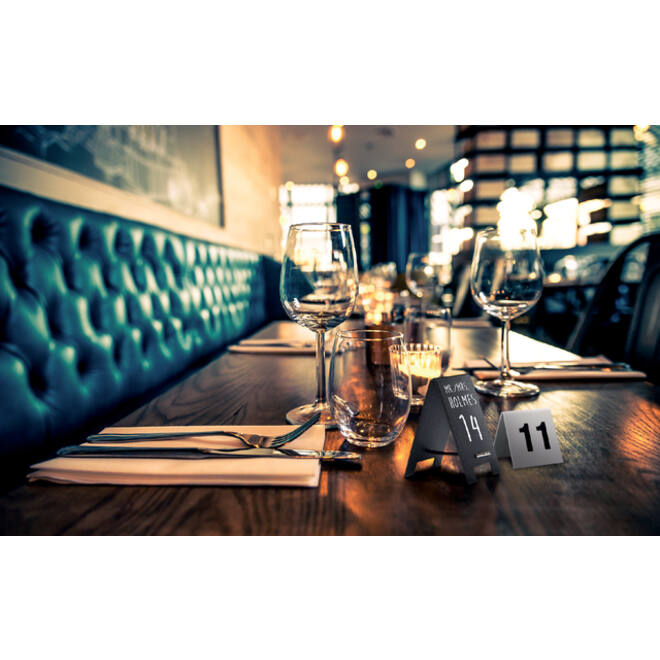 Krijtbord securit mini tafel set 5 stuks zwart