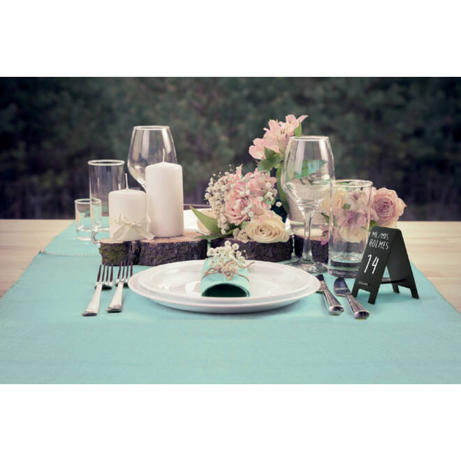 Krijtbord securit mini tafel set 5 stuks zwart