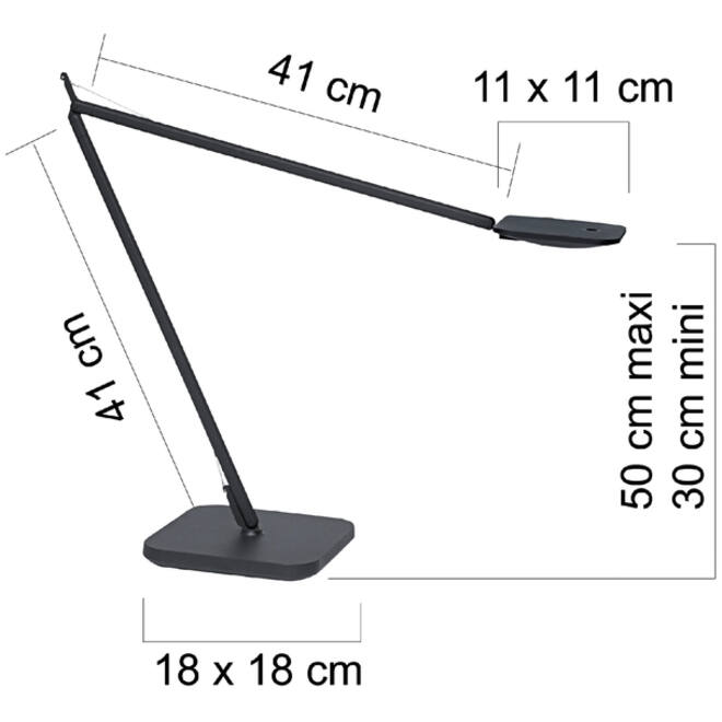 Bureaulamp Unilux Magic led zwart