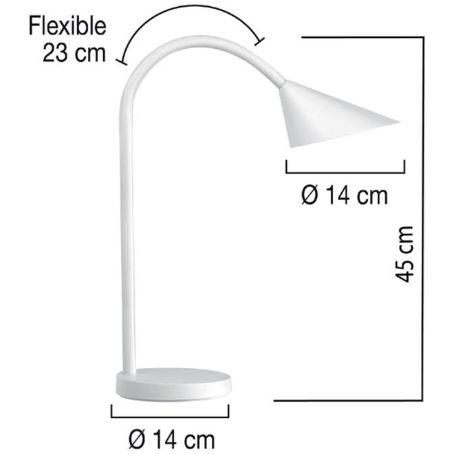 Bureaulamp Unilux Sol led wit