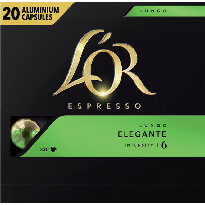 Koffiecups L'Or espresso Lungo Elegante 20 stuks