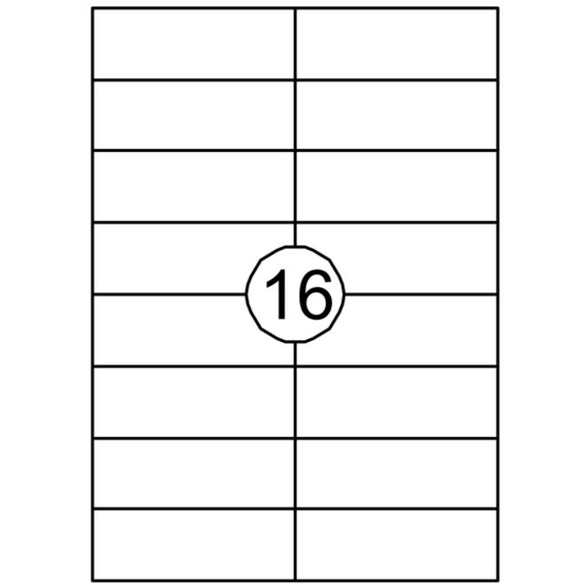 Etiket Avery DP167-100 105x37mm wit 1600stuks