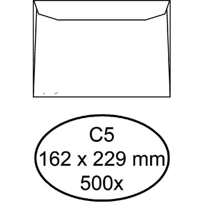 Envelop Quantore bank C5 162x229mm wit 500stuks