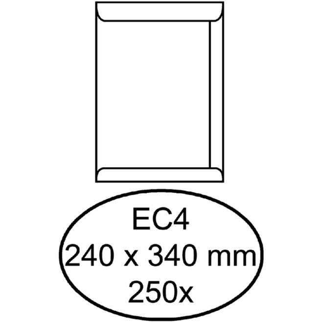Envelop Quantore akte EC4 240x340mm wit 250stuks
