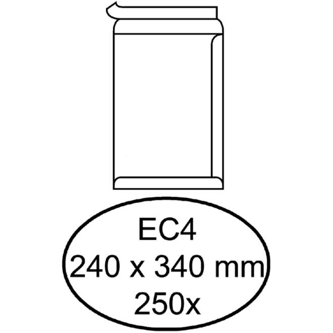 Envelop Hermes akte EC4 240x340mm zelfklevend wit doos à 250 stuks