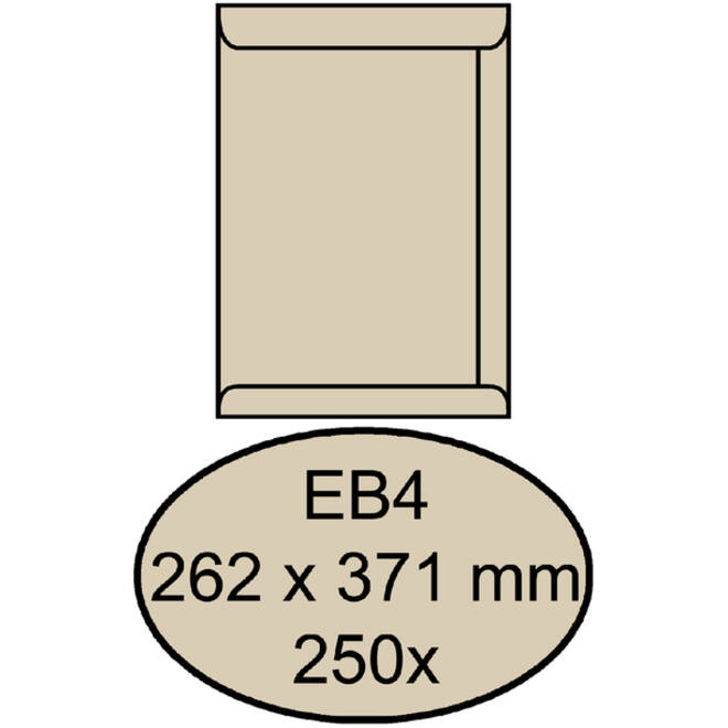 Envelop Quantore akte EB4 262x371mm cremekraft 250stuks