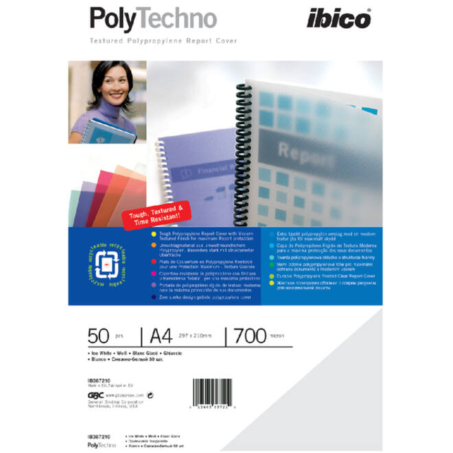 Voorblad GBC A4 PolyTechno 700micron ice wit