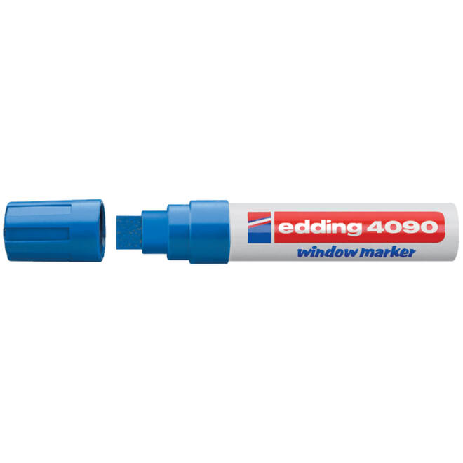 Krijtstift edding 4090 window schuin 4-15mm blauw blister à 1 stuk