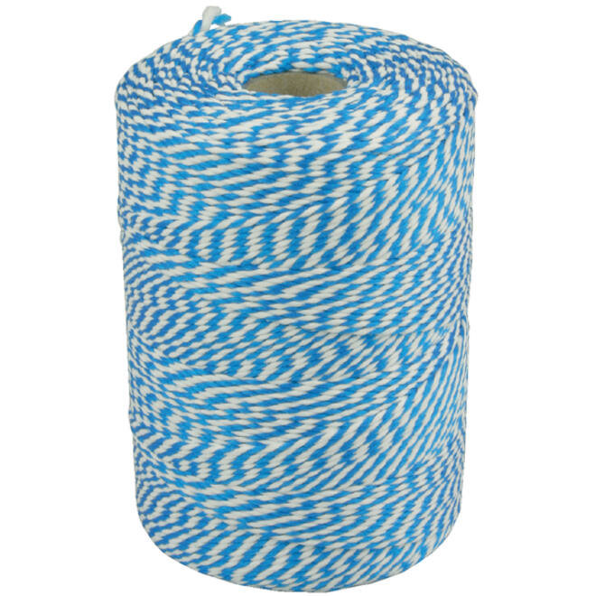 Touw Muller katoen 50 gram 45 meter blauw/wit