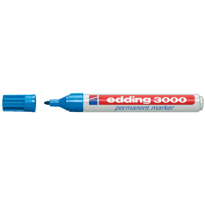Viltstift edding 3000 rond 1.5-3mm lichtblauw