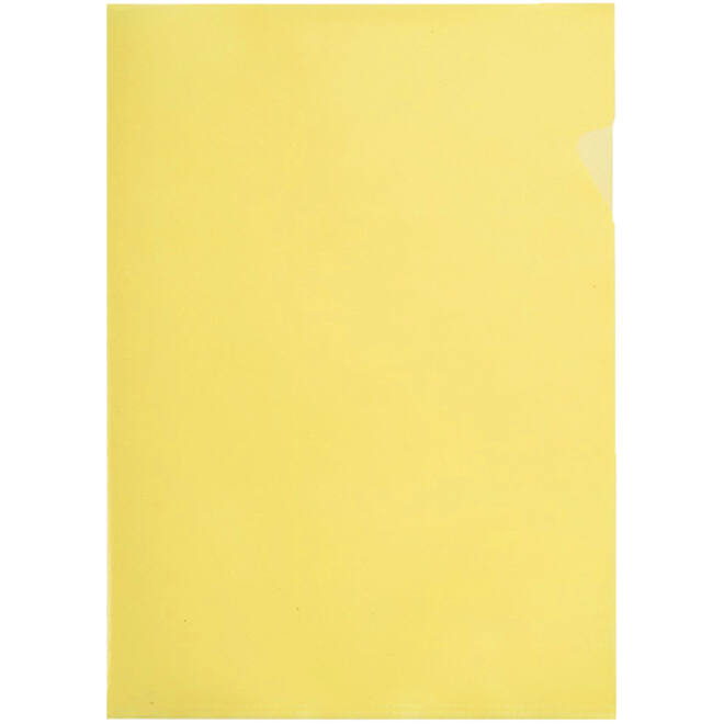 Insteekmap L-model Quantore A4 PP 0.12mm geel 25 stuks