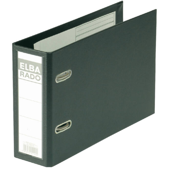 Ordner Elba Rado Plast A5 dwars 75mm pvc zwart