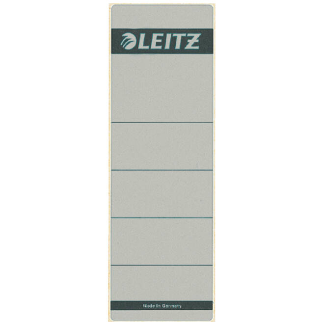 Rugetiket Leitz breed/kort 62x192mm zelfklevend grijs
