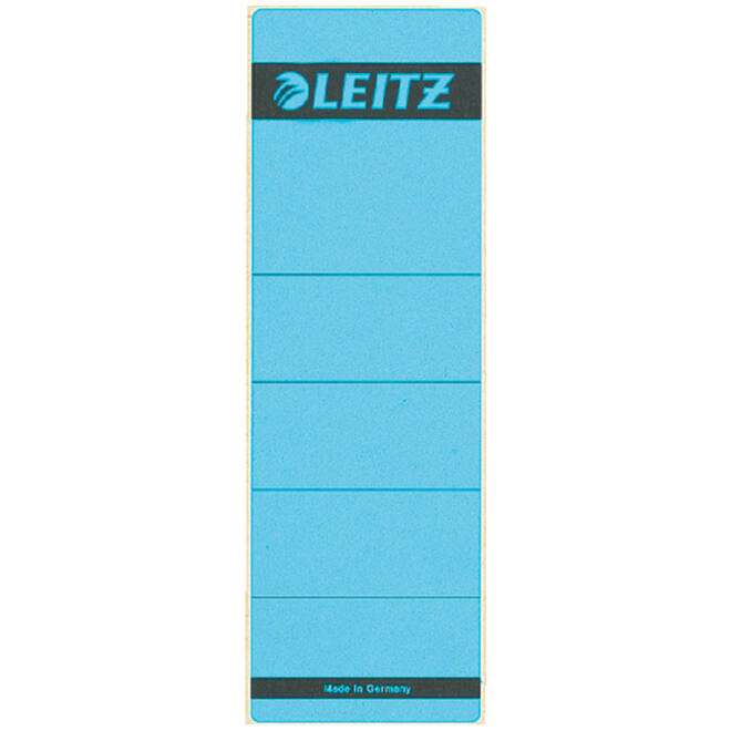 Rugetiket Leitz breed/kort 62x192mm zelfklevend blauw