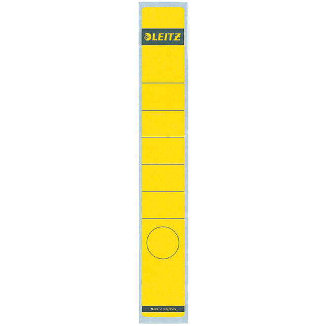 Rugetiket Leitz smal/lang 39x285mm zelfklevend geel