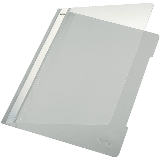 Snelhechter Leitz Standaard A4 gerecycled PP grijs