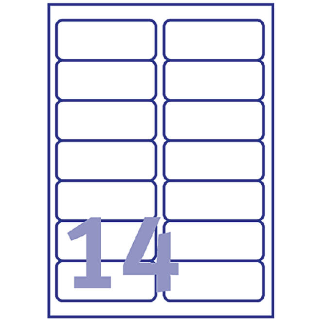 Etiket Avery L7563-25 99.1x38.1mm transparant mat 350 stuks