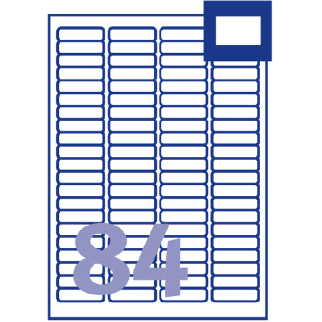 Etiket Avery J8656-25 46x11.1mm wit 2100stuks