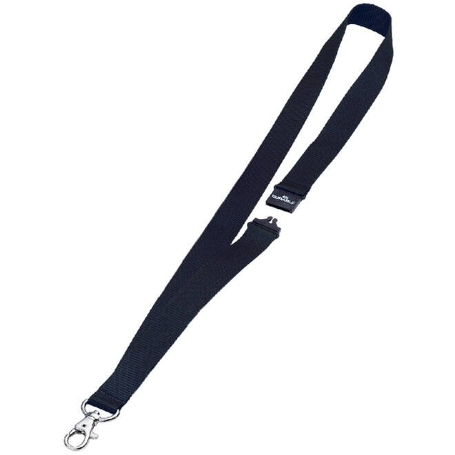 Textielkoord Durable 8137 met karabijnhaak zwart