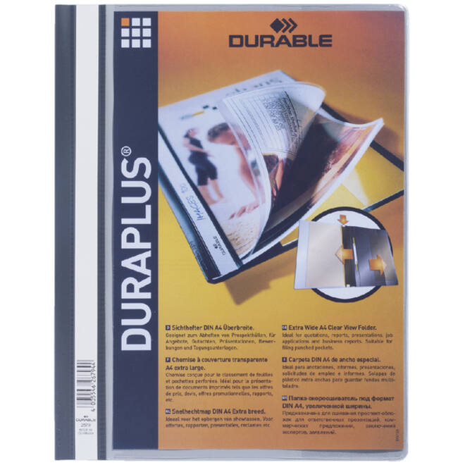 Snelhechtmap Durable Duraplus A4 grijs