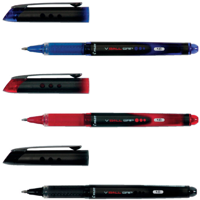 Rollerpen PILOT V-Ball grip breed blauw