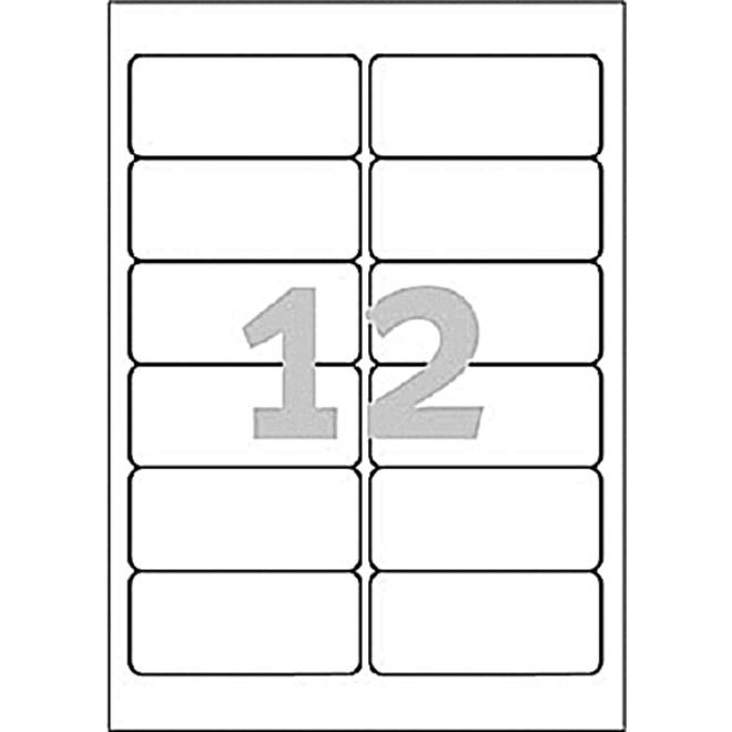 Etiket Avery L4776-20 99.1x42.3mm polyester wit 240stuks