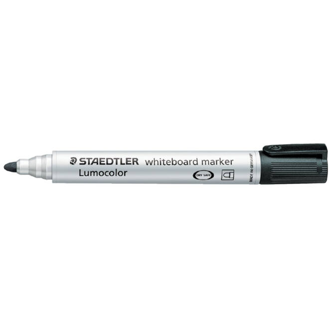 Viltstift Staedtler Lumocolor 351 whiteboard rond zwart 2mm
