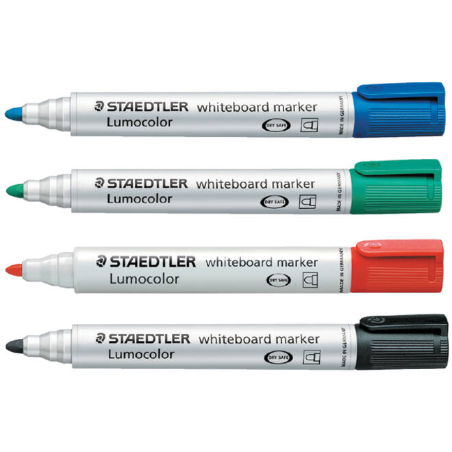 Viltstift Staedtler Lumocolor 351 whiteboard rond groen 2mm