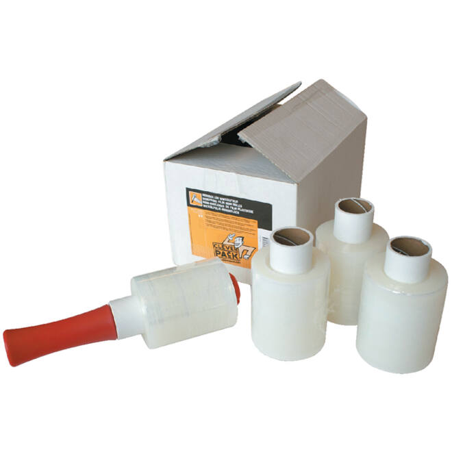 Wikkelfolie CleverPack 10cmx250m 20mu met afroller transparant pak à 6 rol