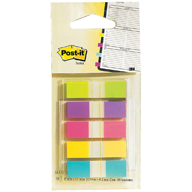 Indextabs Post-it 6835 11.9x43.1mm assorti 100 tabs