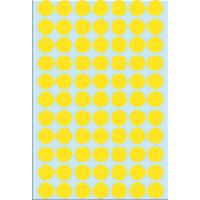Etiket HERMA 2231 rond 13mm geel 2464stuks