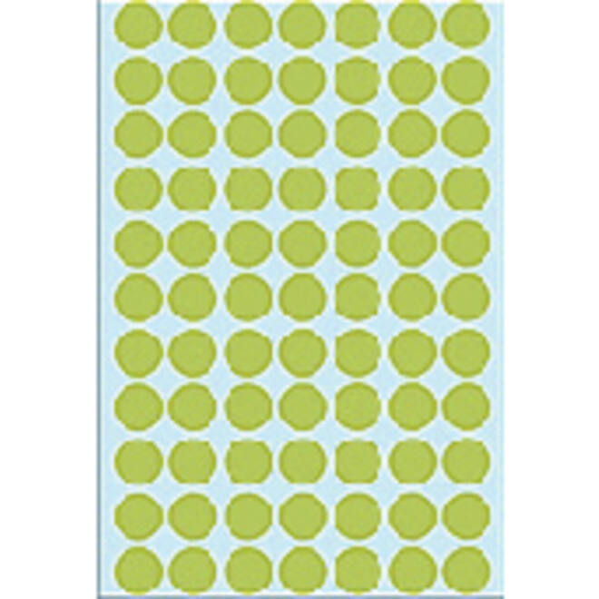 Etiket HERMA 2235 rond 13mm groen 2464stuks