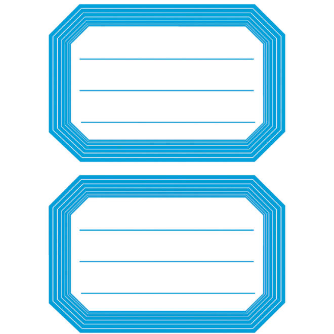 Etiket HERMA 5714 82x55mm schrift blauwe rand 12stuks