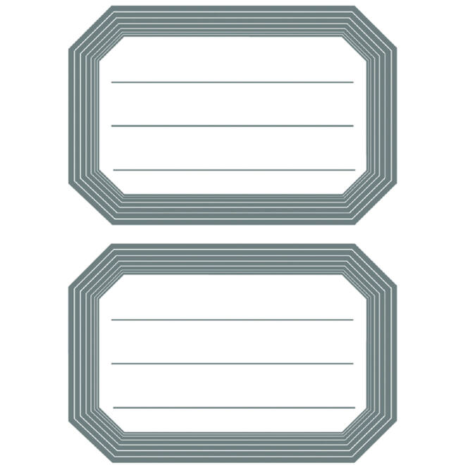 Etiket HERMA 5719 82x55mm schrift grijze rand 12stuks