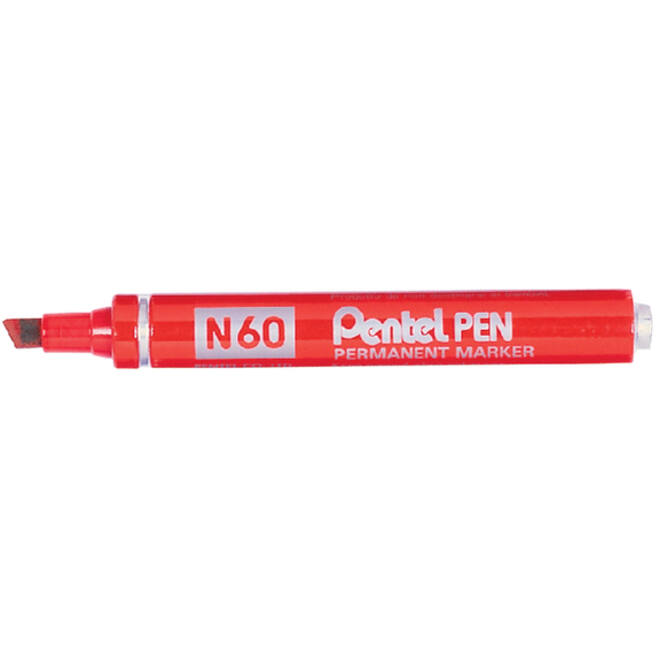 Viltstift Pentel N60 schuin 1.2-6mm rood