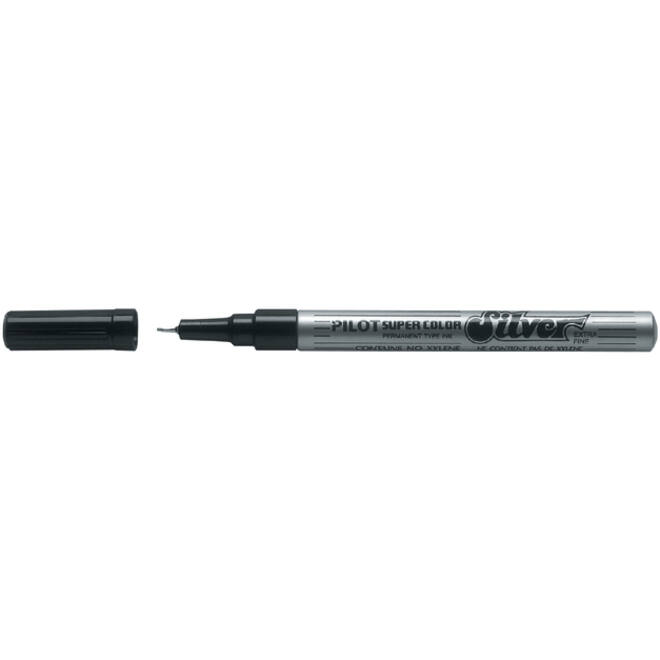 Fineliner PILOT Super Color extra fijn zilver