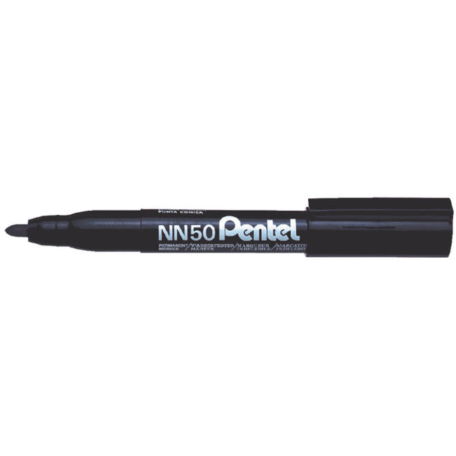 Viltstift Pentel NN50 rond 1.3-3mm zwart