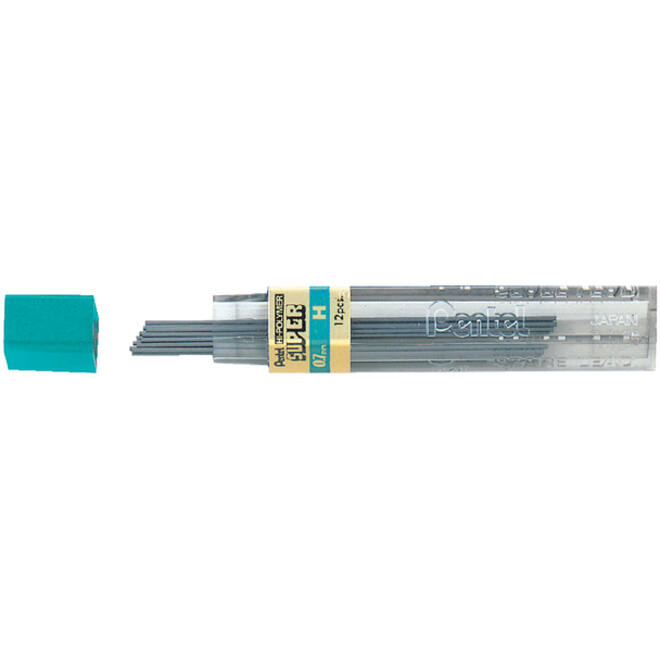 Potloodstift Pentel H 0.7mm zwart koker à 12 stuks