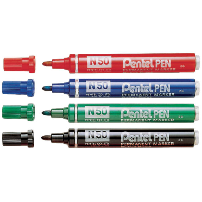 Viltstift Pentel N50 rond 1.5-3mm zwart