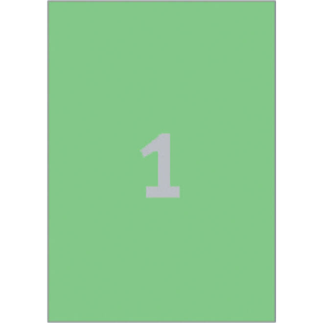 Etiket Avery Zweckform 3472 210x297mm A4 groen 100stuks