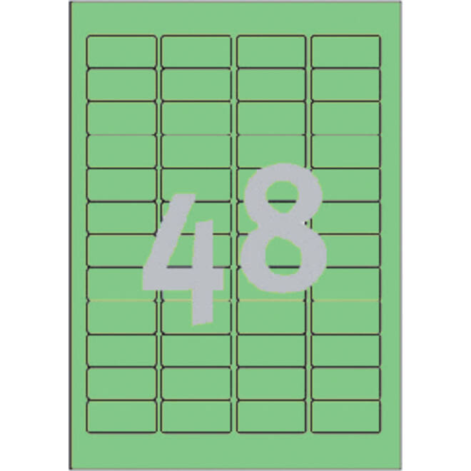 Etiket Avery Zweckform L6040-20 45.7x21.2mm groen 960stuks
