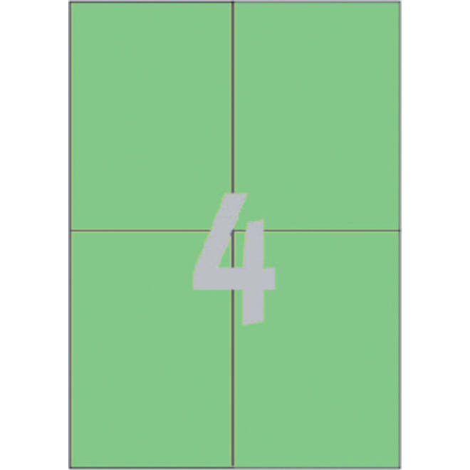 Etiket Avery Zweckform 3458 105x148mm A6 groen 400stuks